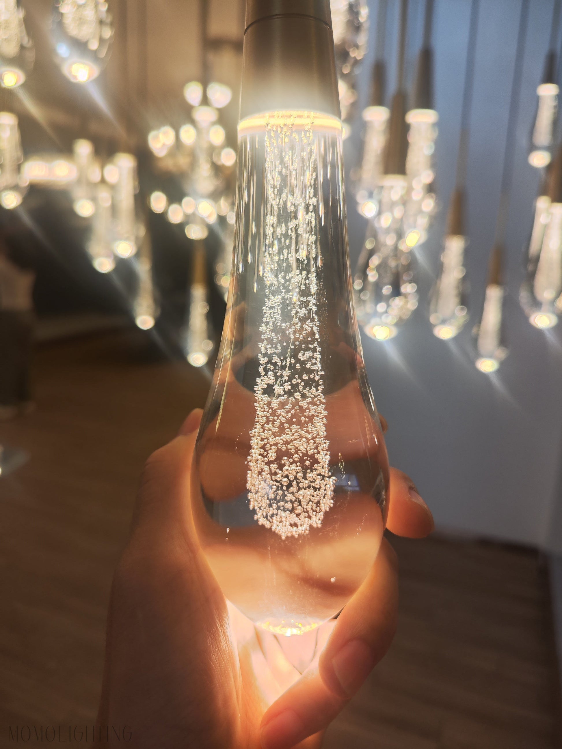 Solitaire Round Chandelier 17" 24" 36“ 58“-Momo Lighting