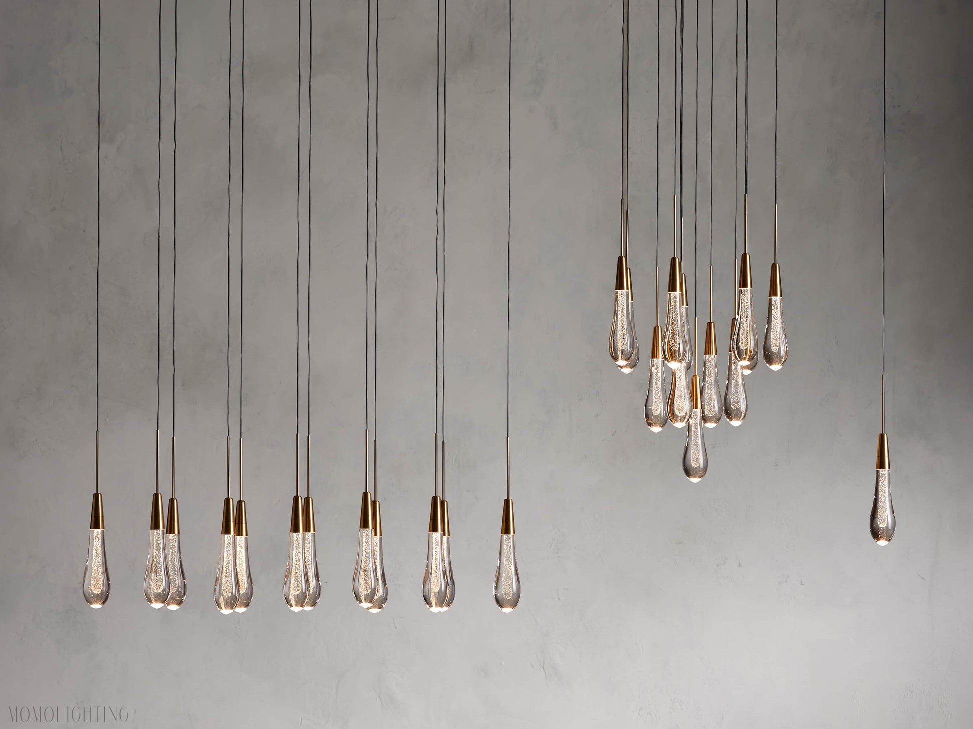 Solitaire Round Chandelier 17" 24" 36“ 58“-Momo Lighting