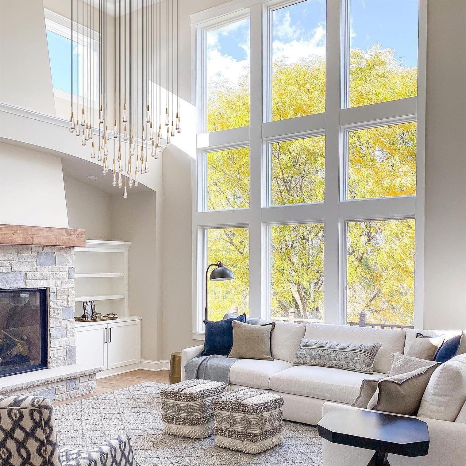 Solitaire Round Chandelier 17" 24" 36“ 58“-Momo Lighting