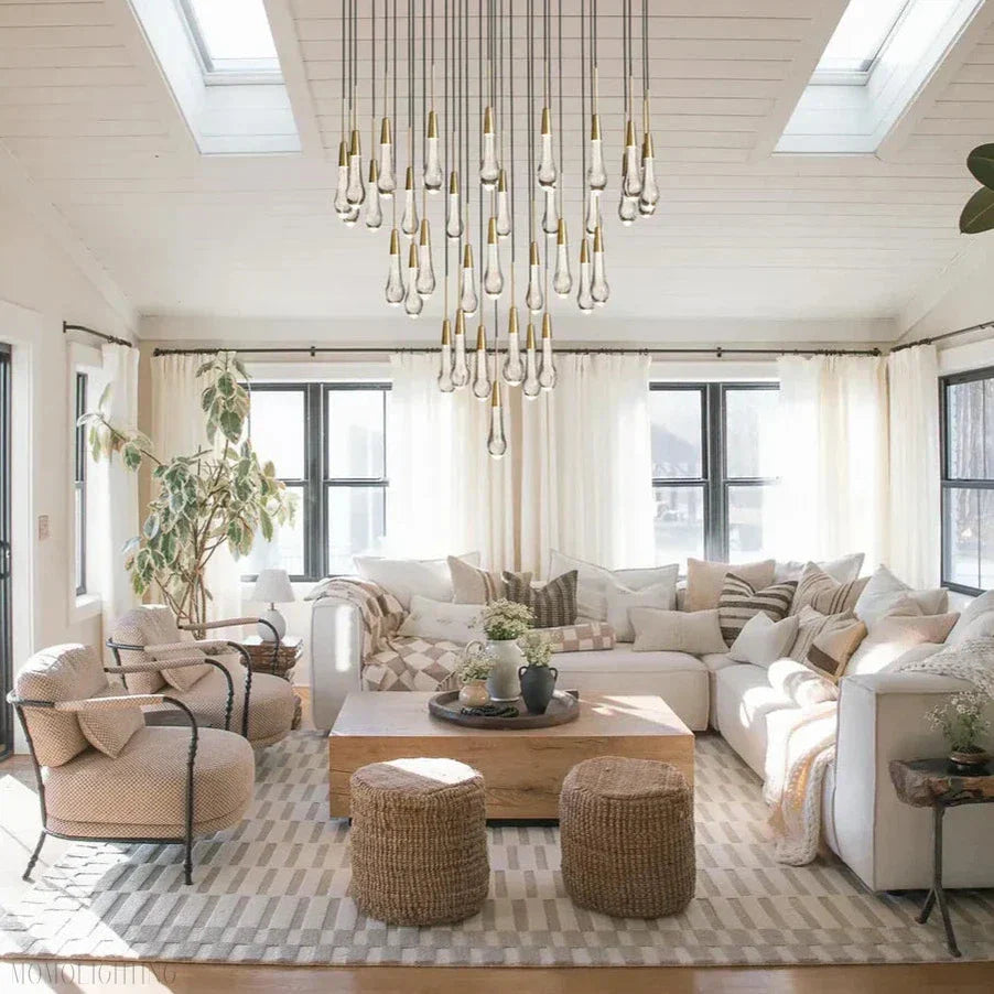 Solitaire Round Chandelier 17" 24" 36“ 58“-Momo Lighting