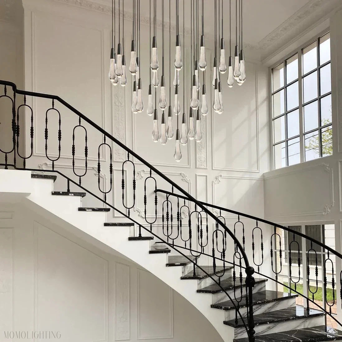 Soltaire Round Chandelier 58"D-Momo Lighting