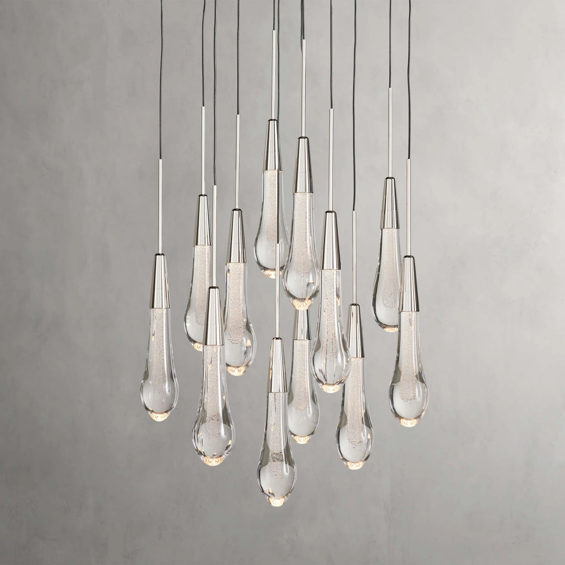 Soltaire Round Crystal Chandelier 17“ 24” 36“-Momo Lighting