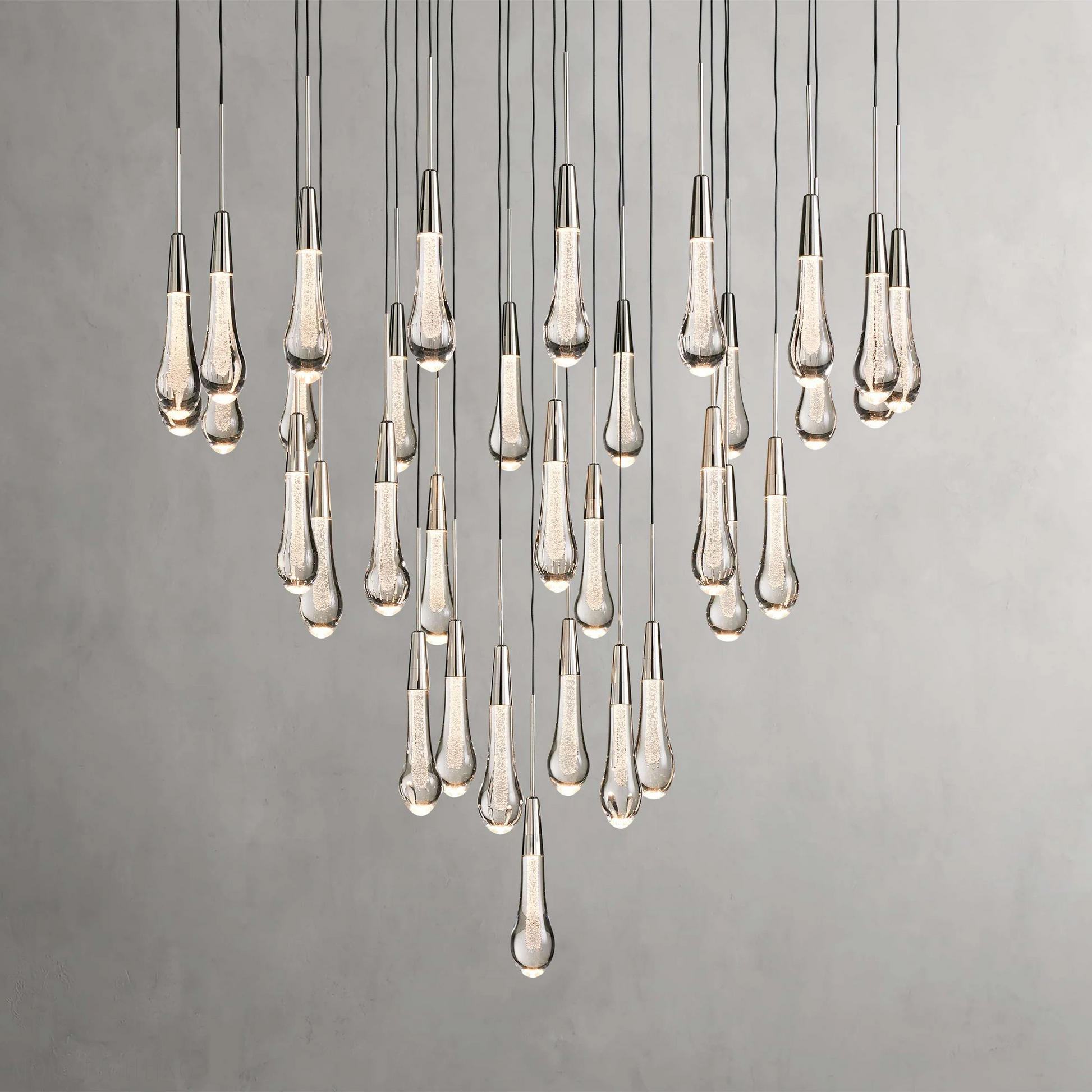 Soltaire Round Crystal Chandelier 17“ 24” 36“-Momo Lighting