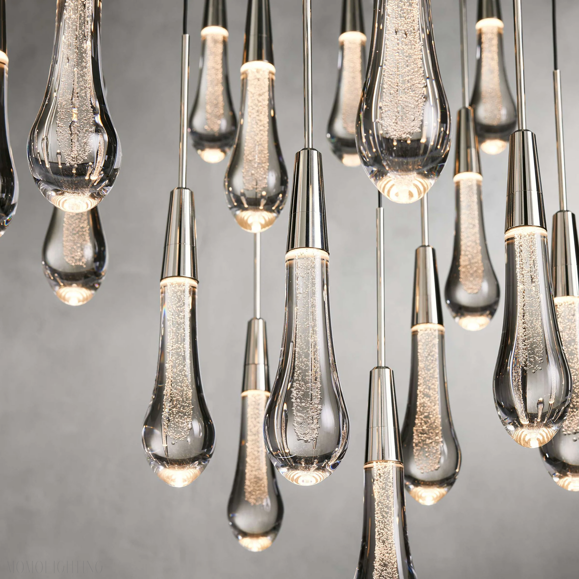 Soltaire Round Crystal Chandelier 17“ 24” 36“-Momo Lighting