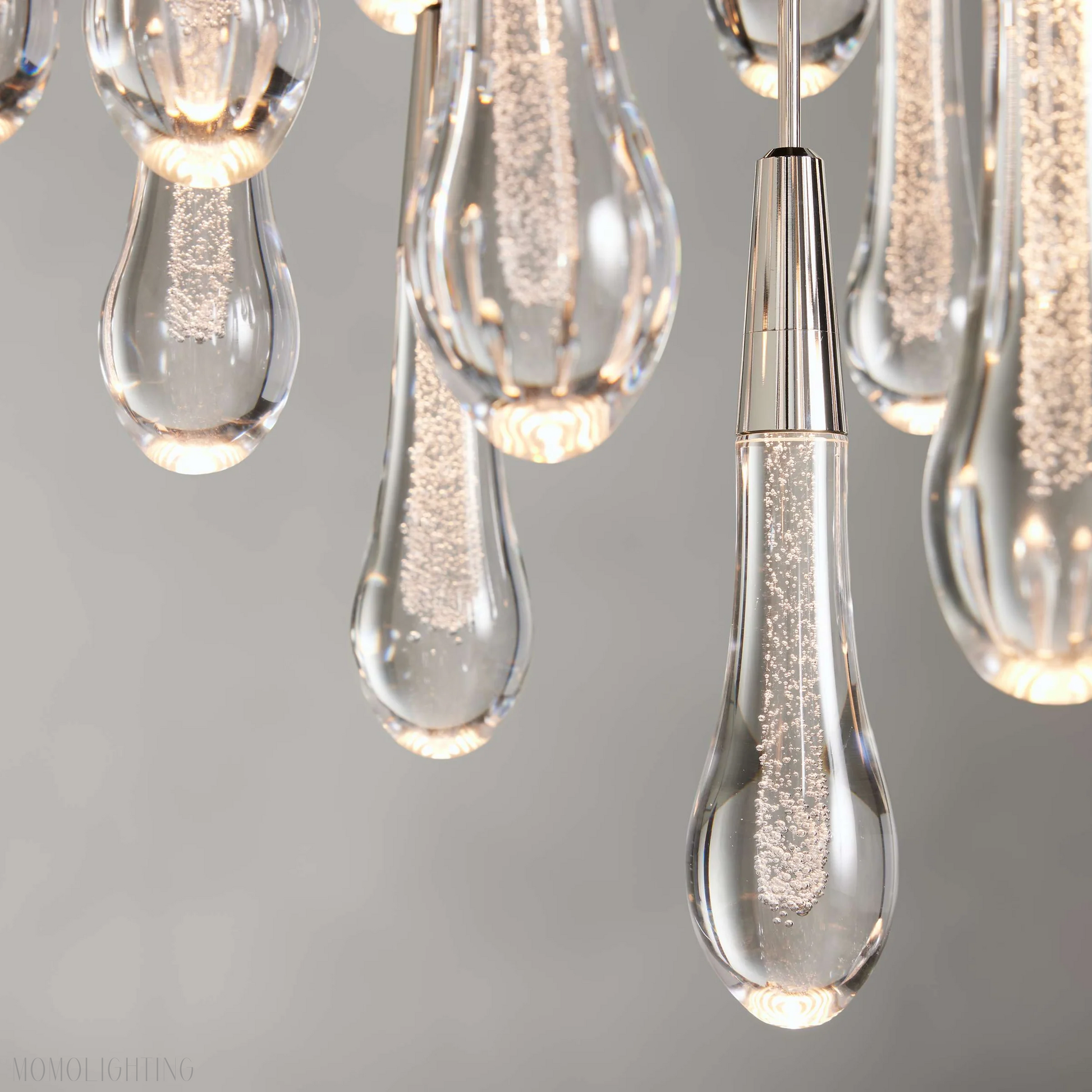 Soltaire Round Crystal Chandelier 17“ 24” 36“-Momo Lighting