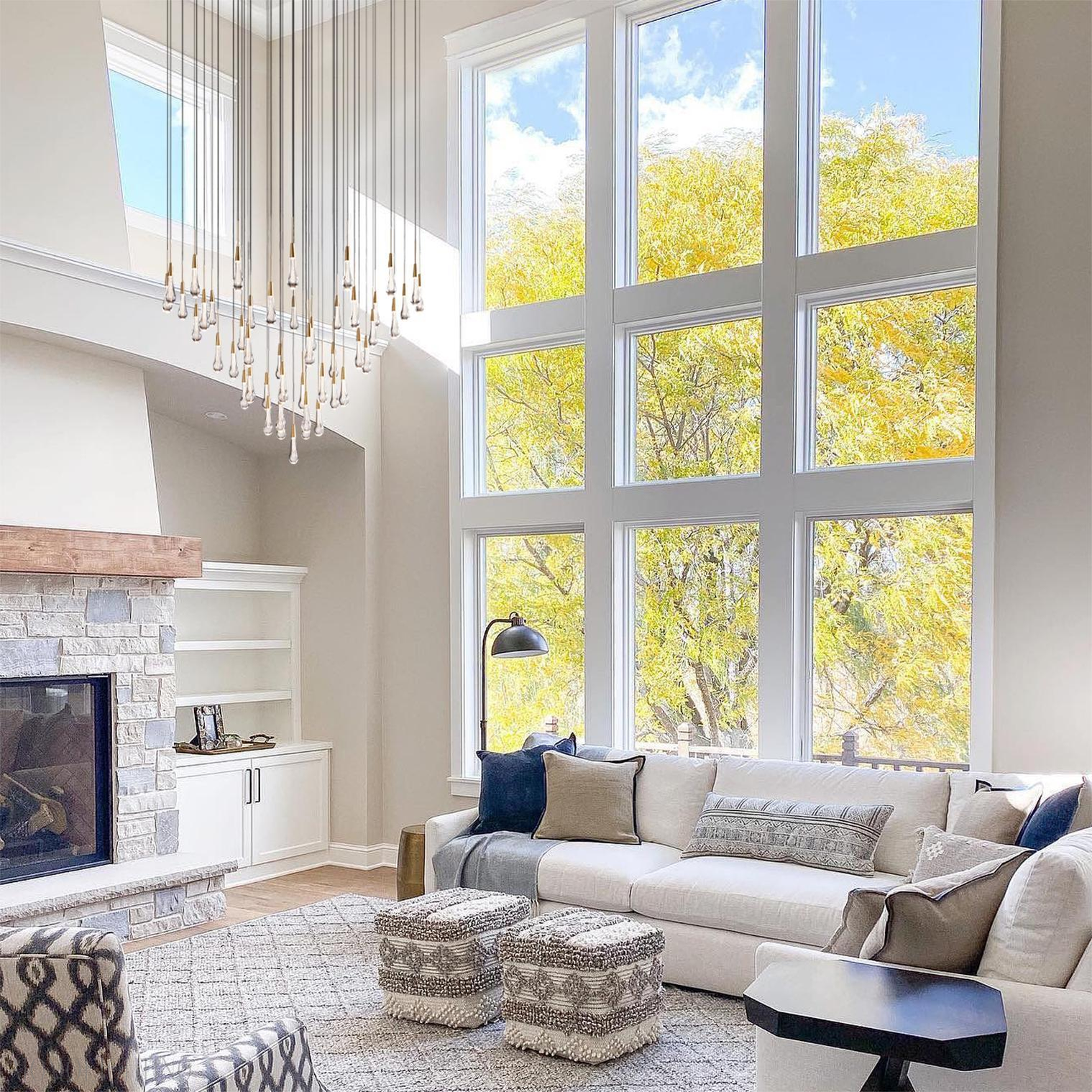 Soltaire Round Crystal Chandelier 17“ 24” 36“-Momo Lighting