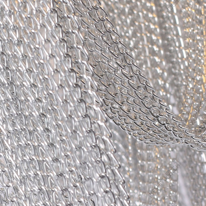 Sophian Aluminum Chain Tassel Round Chandelier-Momo Lighting