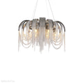 Sophian Aluminum Chain Tassel Round Chandelier-Momo Lighting