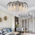Sophian Aluminum Chain Tassel Round Chandelier-Momo Lighting
