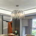 Sophian Aluminum Chain Tassel Round Chandelier-Momo Lighting