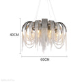 Sophian Aluminum Chain Tassel Round Chandelier-Momo Lighting
