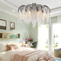 Sophian Aluminum Chain Tassel Round Chandelier-Momo Lighting