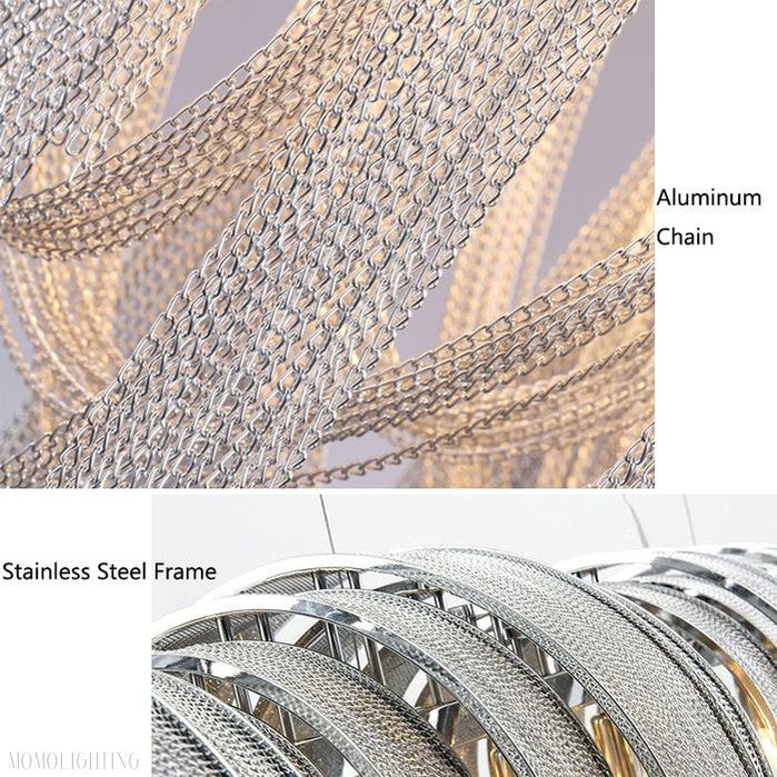 Sophian Luxury Aluminum Chain Tassel Chandelier-Momo Lighting