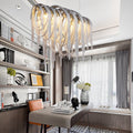 Sophian Luxury Aluminum Chain Tassel Chandelier-Momo Lighting