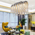 Sophian Luxury Aluminum Chain Tassel Chandelier-Momo Lighting