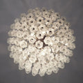 Spherical Murano Poliedri Clear Glass Chandelier 23.6