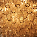 Spherical Murano Poliedri Clear Glass Drum Chandelier-Momo Lighting