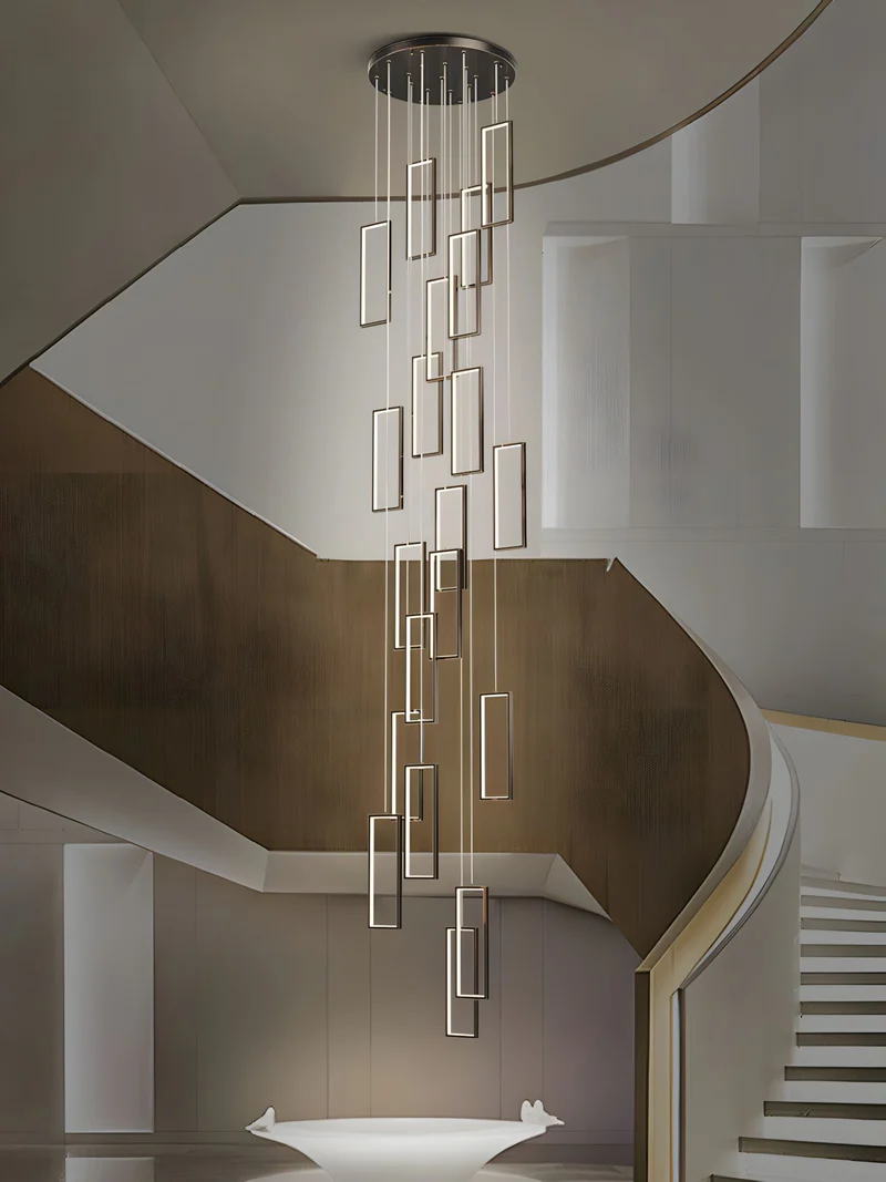 Square Frames Chandelier-Momo Lighting