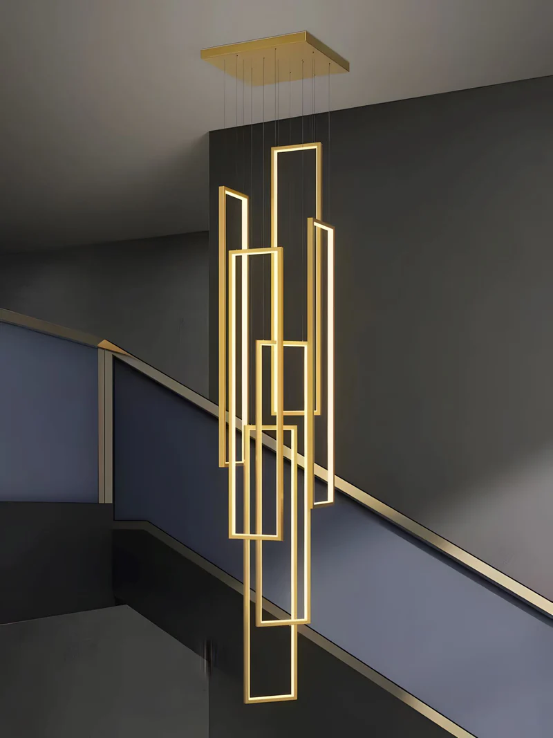 Square Frames Chandelier-Momo Lighting