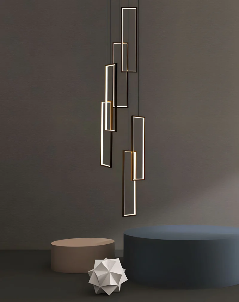 Square Frames Chandelier-Momo Lighting