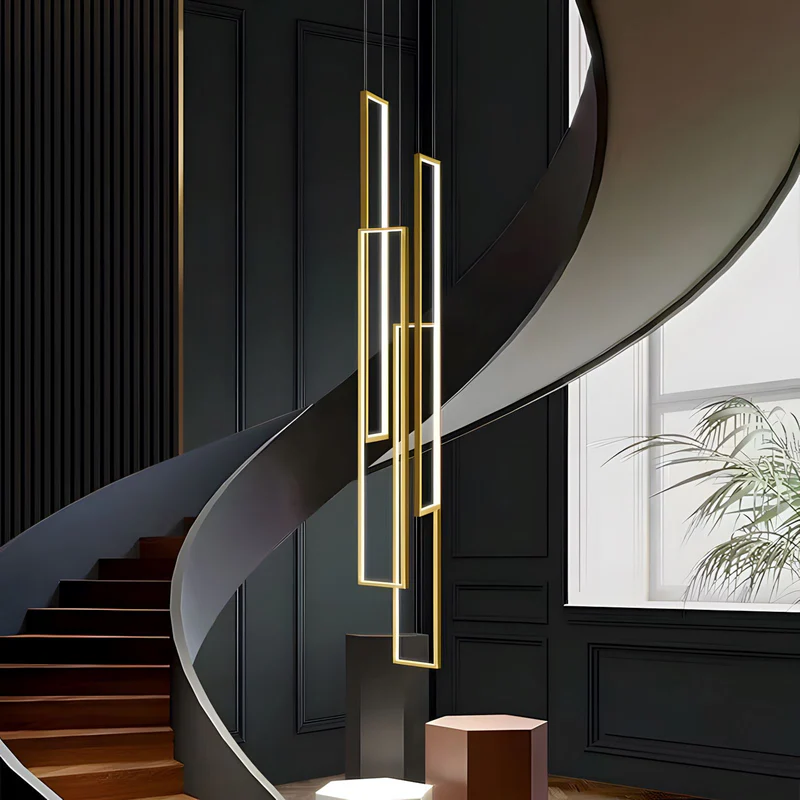 Square Frames Chandelier-Momo Lighting