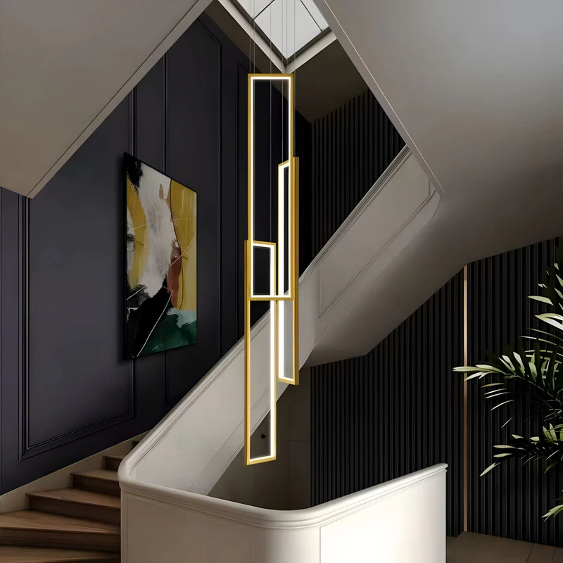 Square Frames Chandelier-Momo Lighting