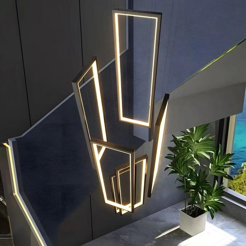 Square Frames Chandelier-Momo Lighting