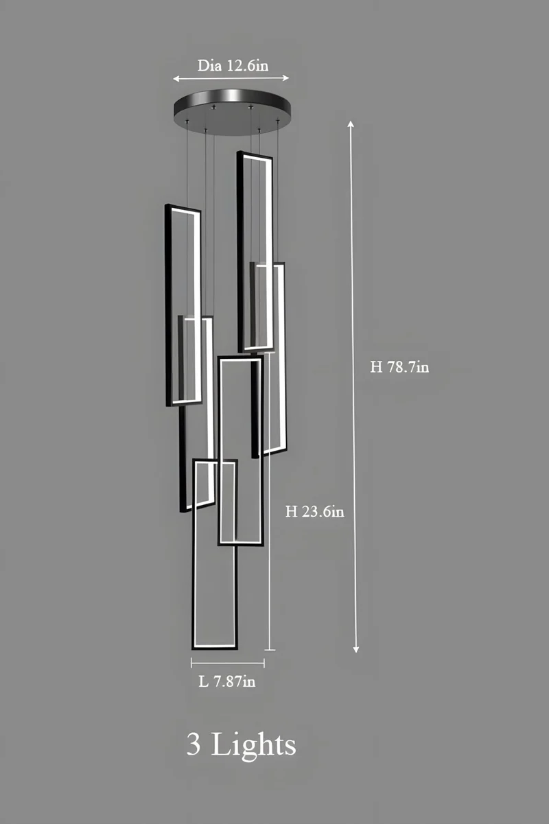 Square Frames Chandelier-Momo Lighting
