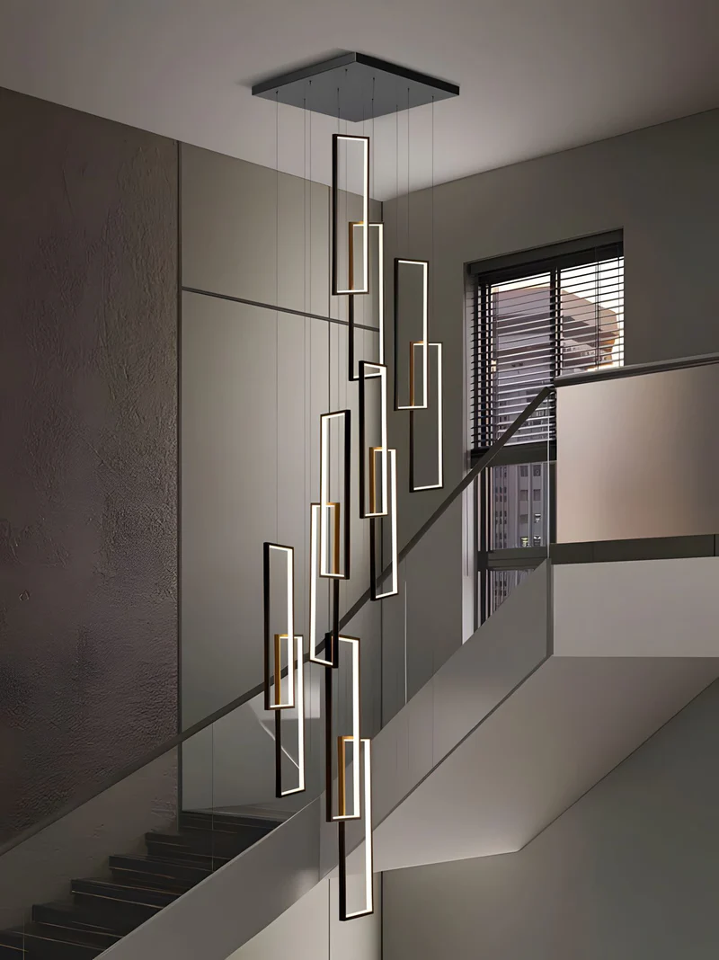 Square Frames Chandelier-Momo Lighting