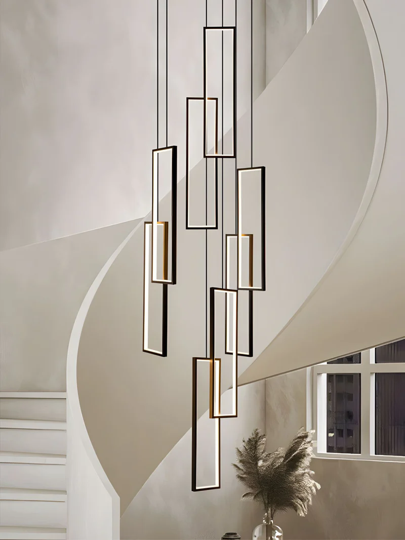 Square Frames Chandelier-Momo Lighting