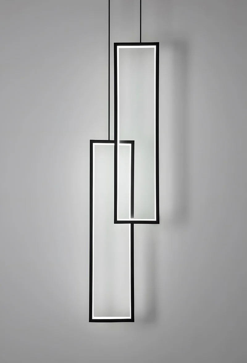 Square Frames Chandelier-Momo Lighting