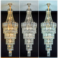 Stylish Foyer Long Staircase Chandelier Large Crystal Ceiling Lighting Fixture For Living Room Decoration-Momo Lighting