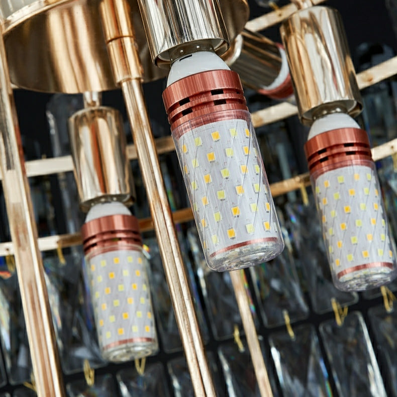 Stylish Foyer Long Staircase Chandelier Large Crystal Ceiling Lighting Fixture For Living Room Decoration-Momo Lighting