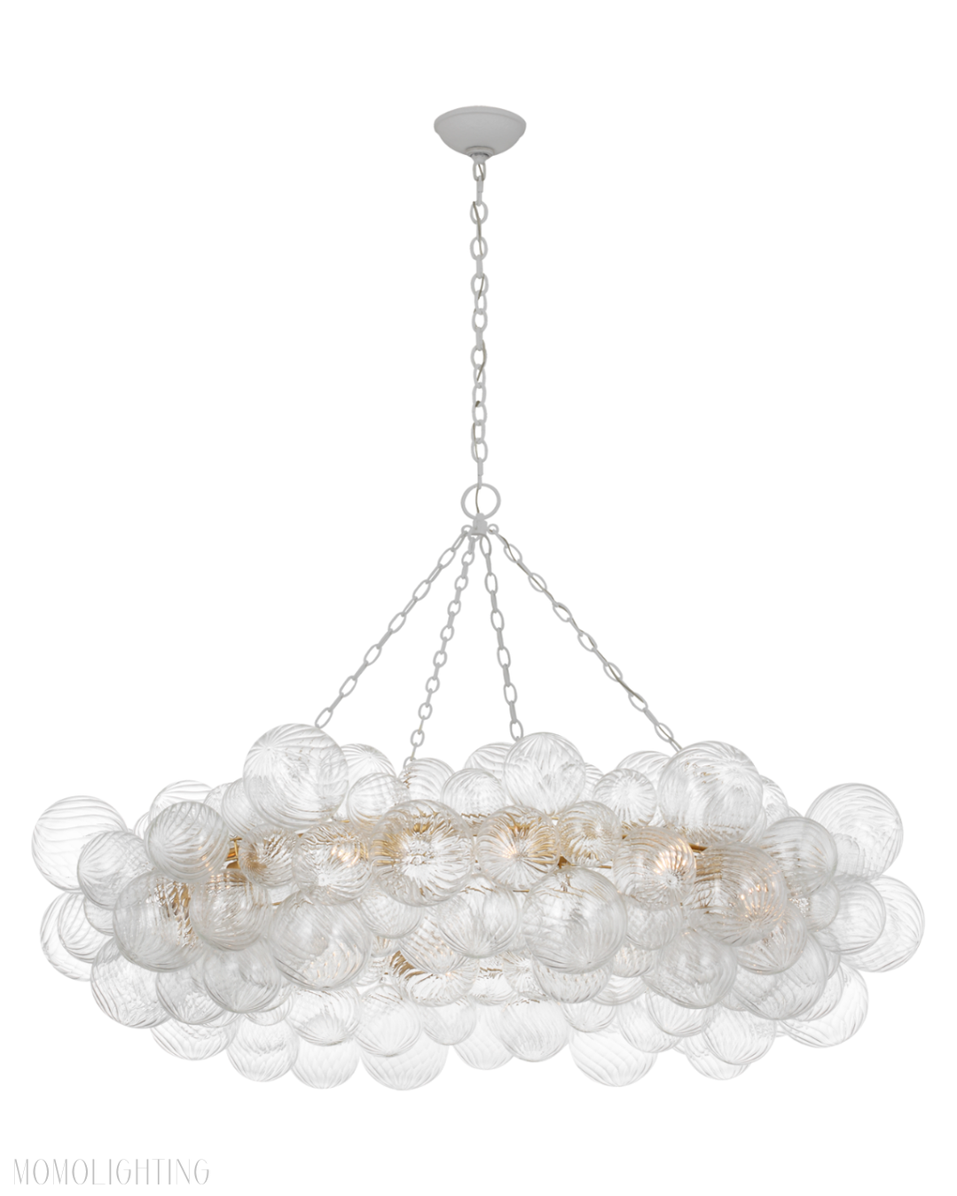 Talial 54" Ring Chandelier-Sliver leaf finish-Momo Lighting