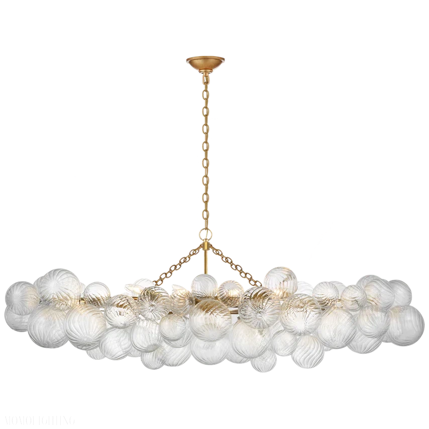 Talial Glass Large Linear Chandelier-Momo Lighting