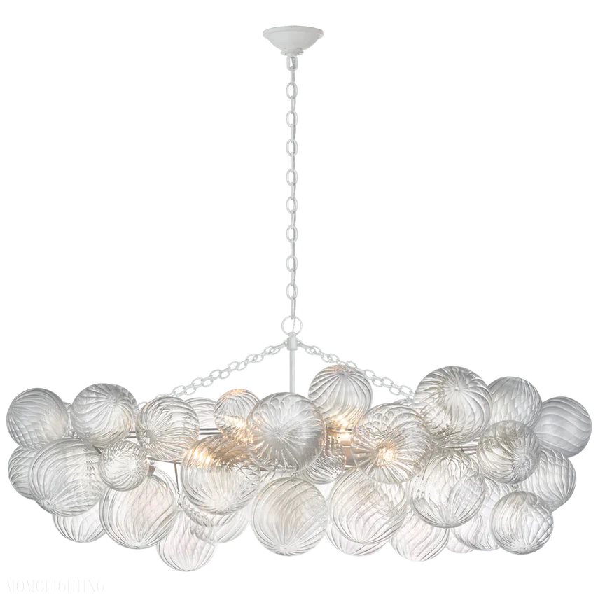 Talial Glass Medium Linear Chandelier-Momo Lighting