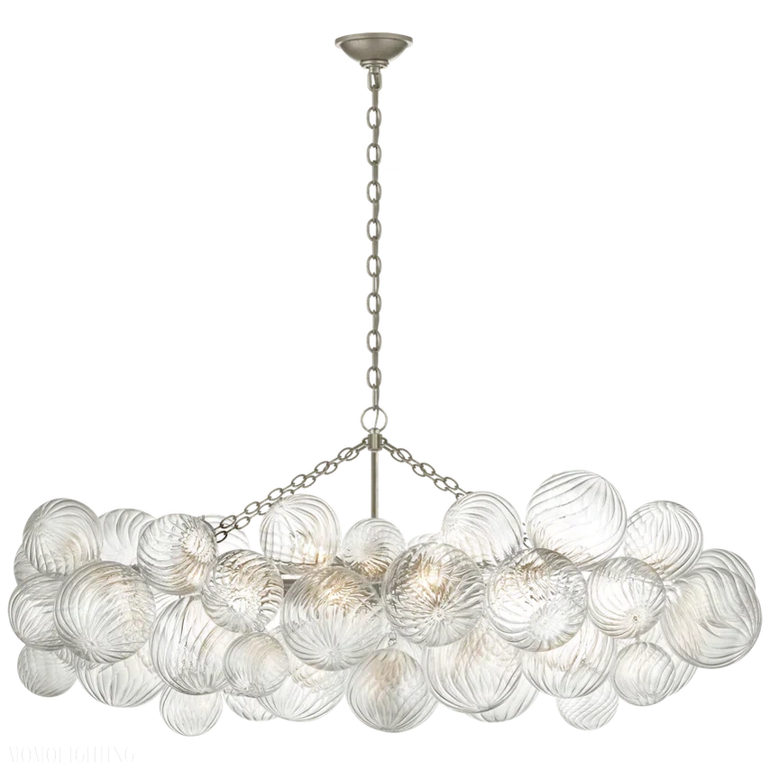 Talial Glass Medium Linear Chandelier-Momo Lighting