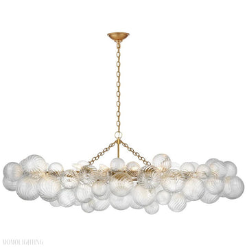 Talian Glass Linear Chandelier 63"-Momo Lighting
