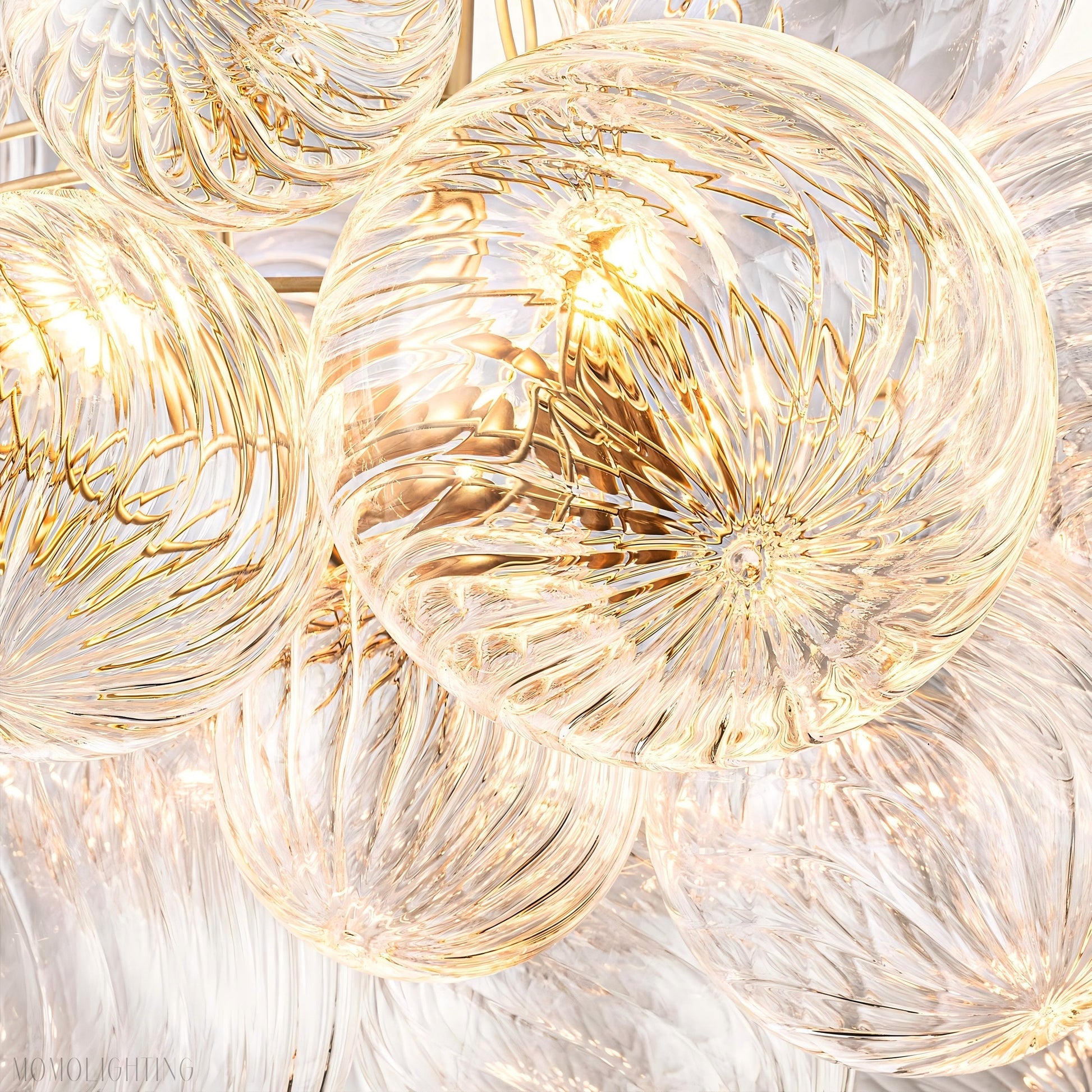 Talian Glass Ring Chandelier 54"-Momo Lighting