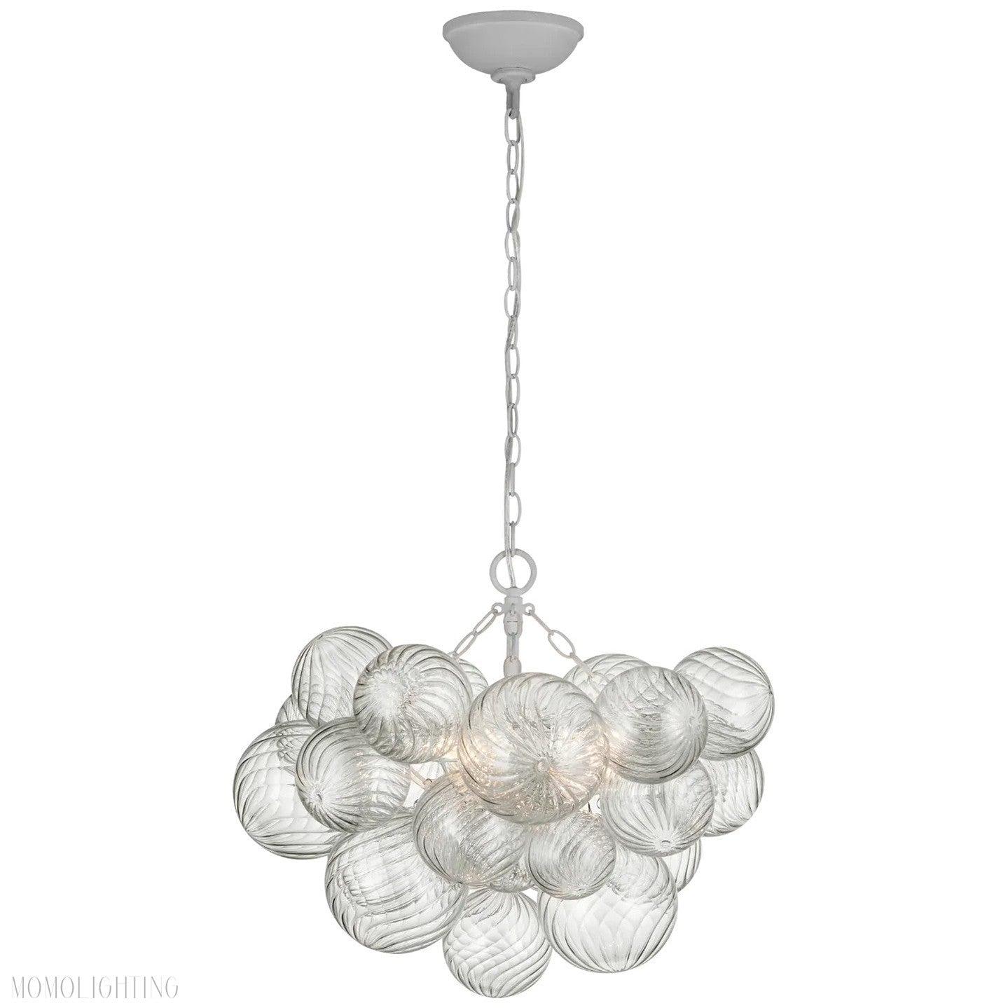 Talian Glass Round Chandelier 24"-Momo Lighting