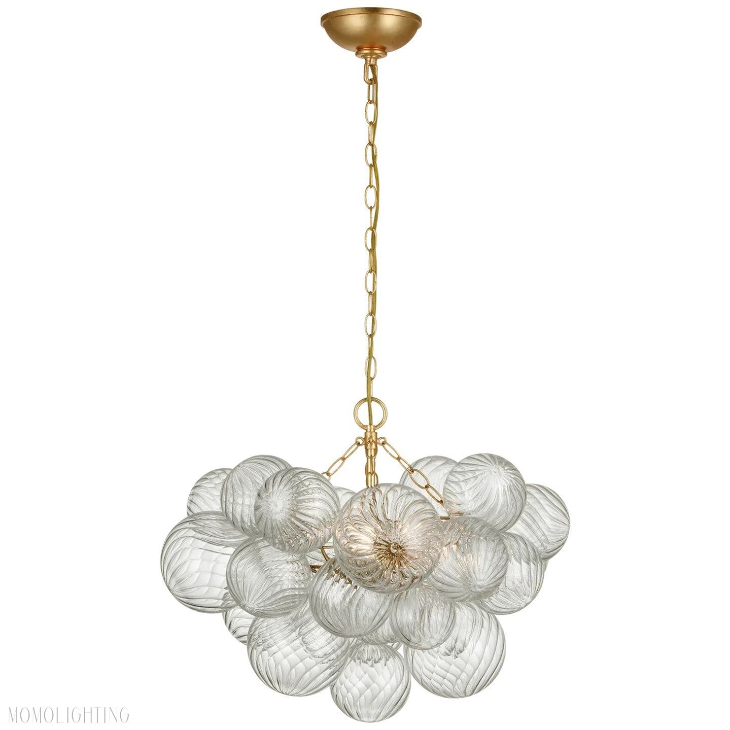 Talian Glass Round Chandelier 24"-Momo Lighting