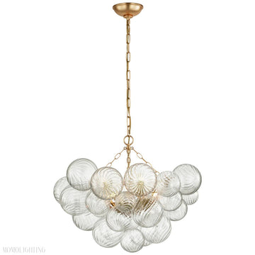 Talian Glass Round Chandelier 30"-Momo Lighting