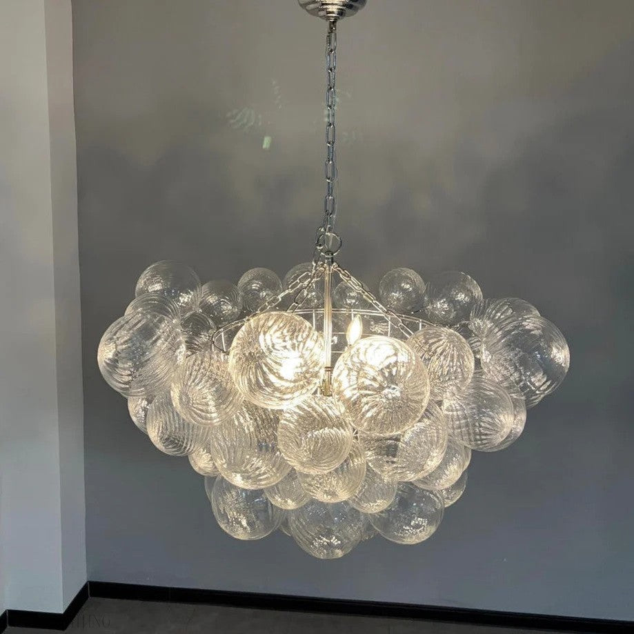 Talian Glass Round Chandelier 33"-Momo Lighting