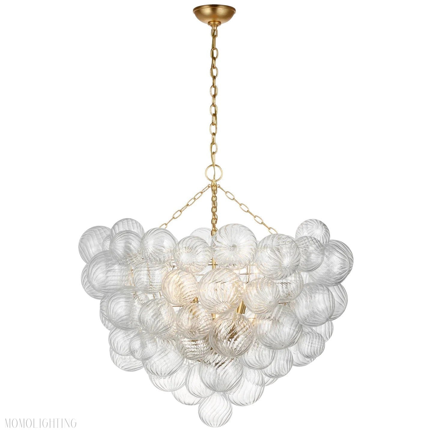 Talian Glass Round Chandelier 38"-Momo Lighting