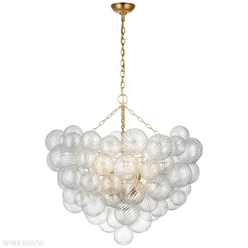 Talian Glass Round Chandelier 38"-Momo Lighting