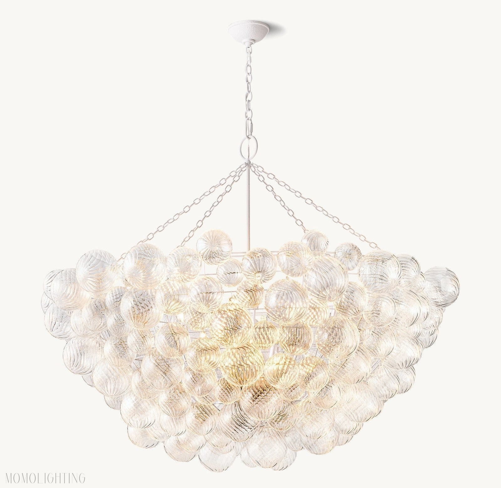 Talian Glass Round Chandelier 56"-Momo Lighting