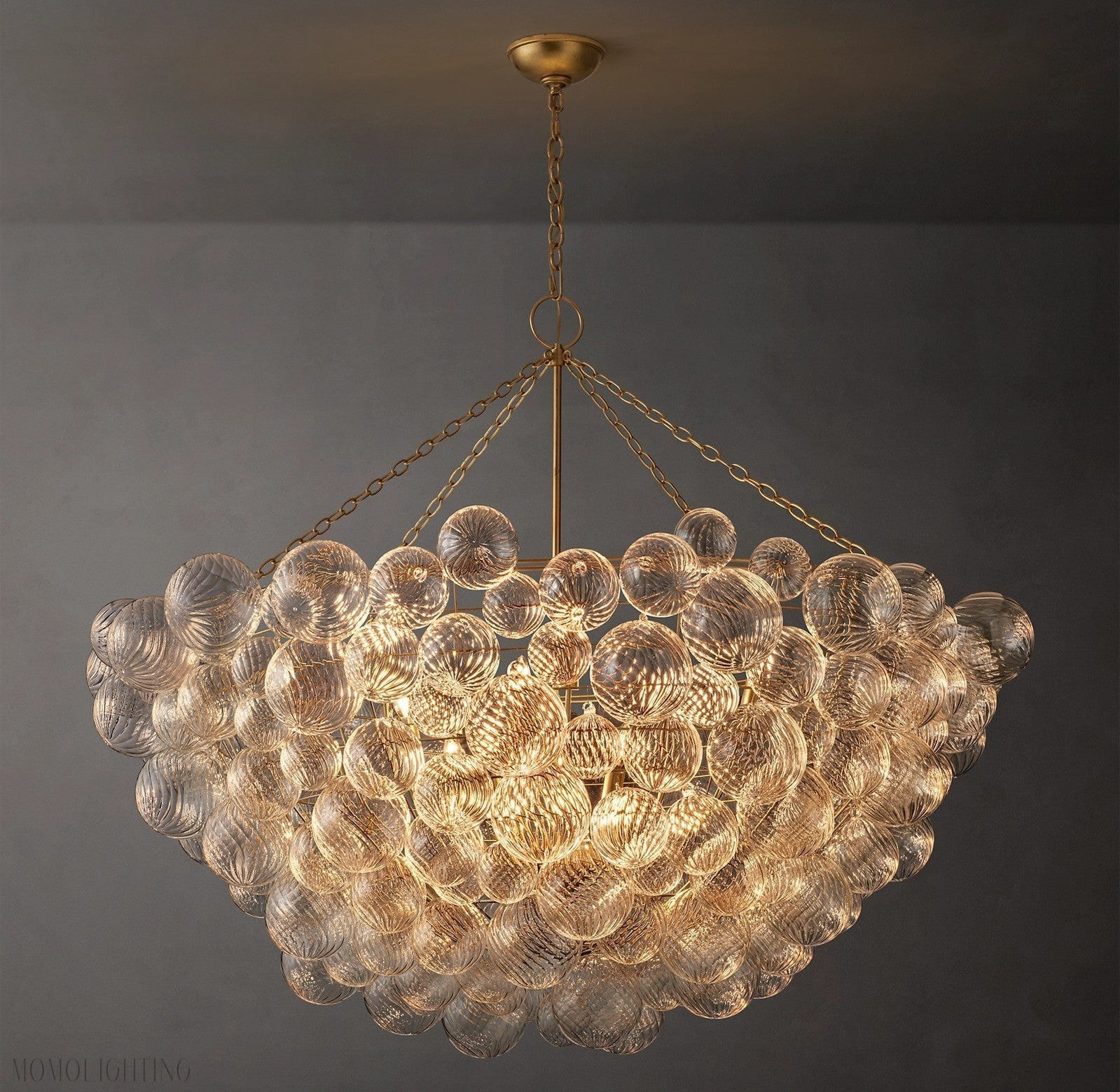 Talian Glass Round Chandelier 56"-Momo Lighting