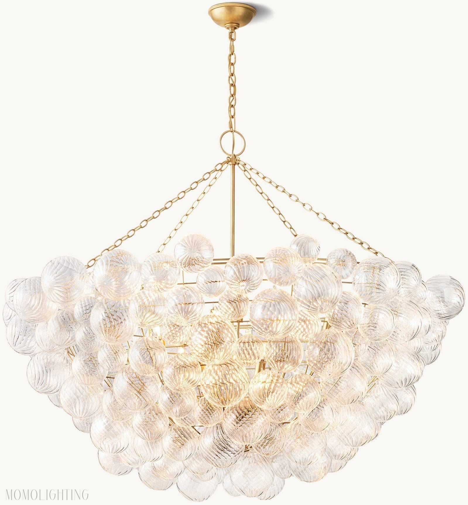 Talian Glass Round Chandelier 56"-Momo Lighting