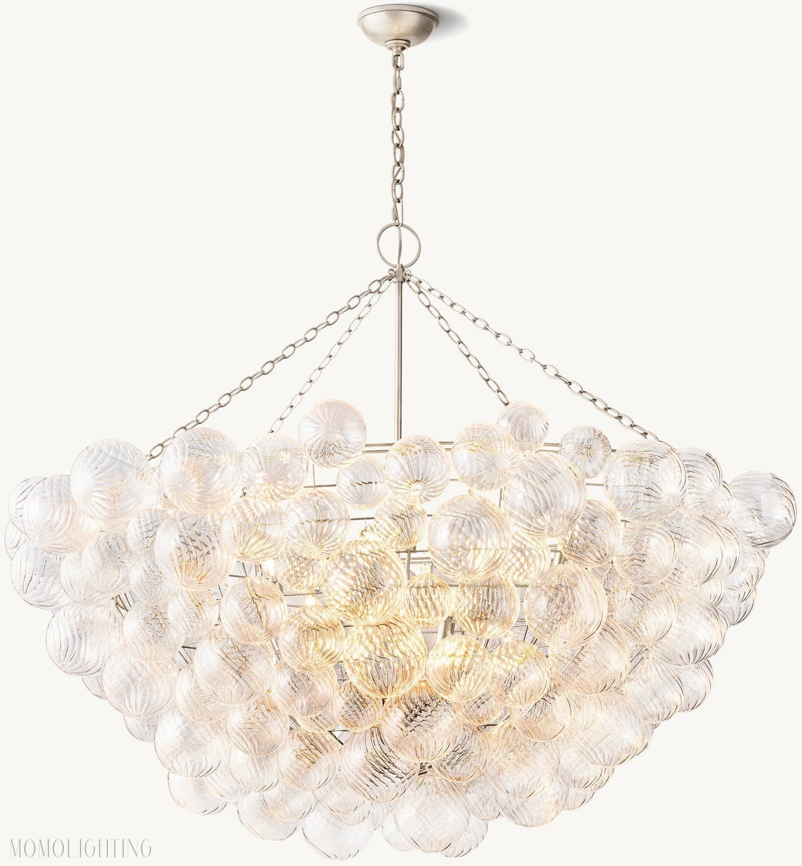 Talian Glass Round Chandelier 66"-Momo Lighting