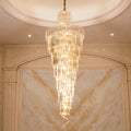 Tiered Foyer Staircase Spiral Crystal Chandelier Hotel Hall/ Entrance High Ceiling Pendant Lighting Fixture-Momo Lighting